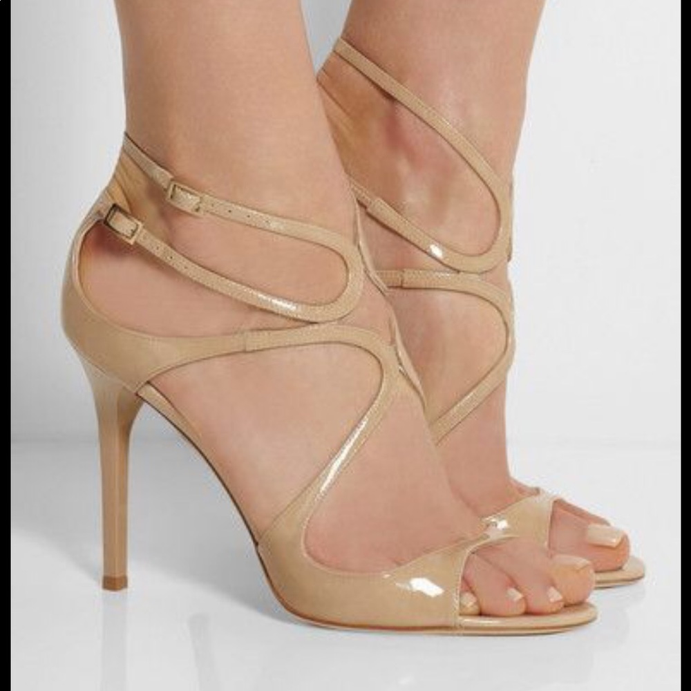 NEW Jimmy Choo Lang 100 Patent Sandal